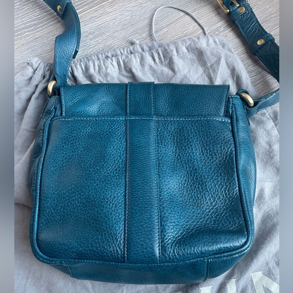 Brahmin Real Leather Teal Crossbody Bag - Picture 6 of 12